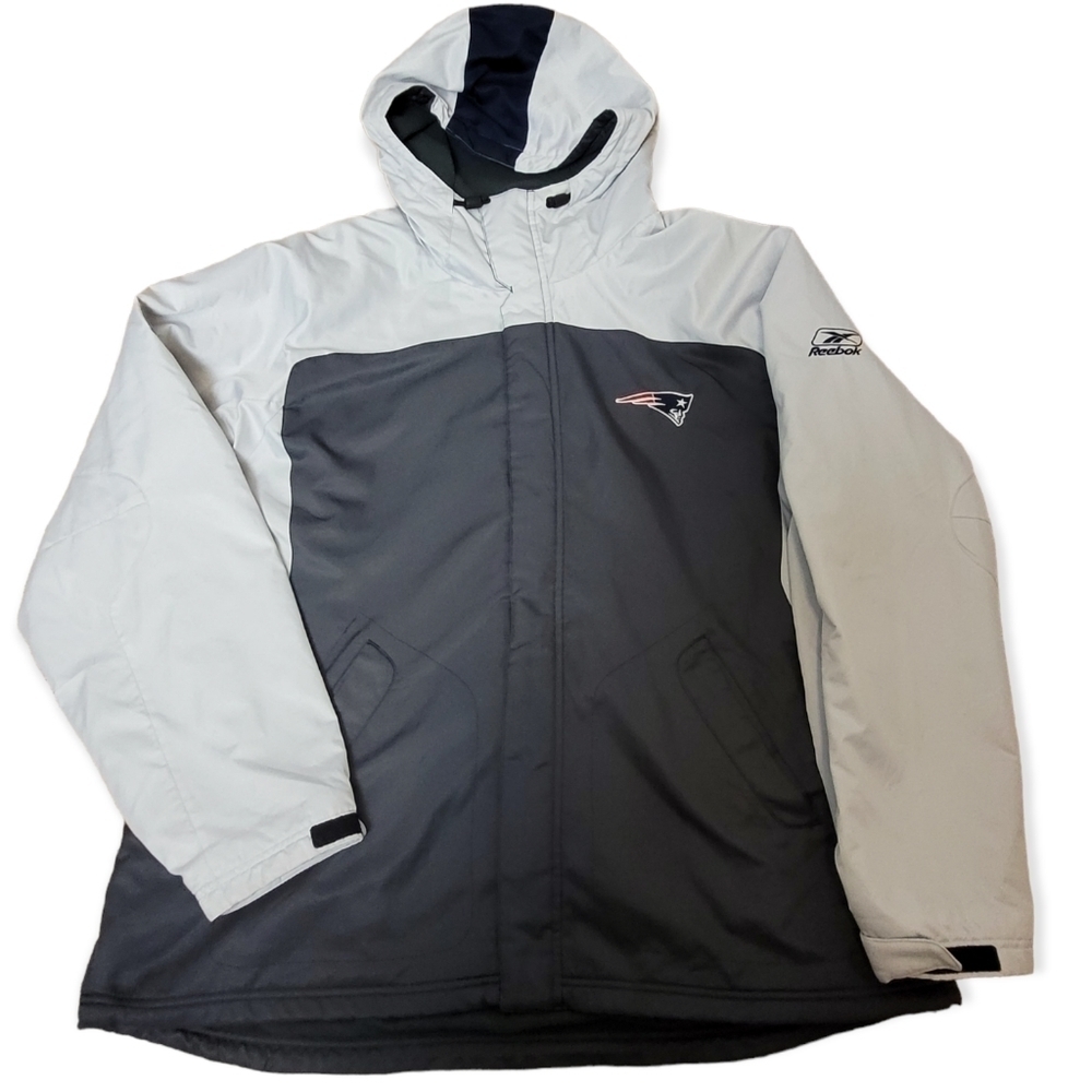VINTAGE 90s New England Patriots Warm Jacket NFL REEBOK